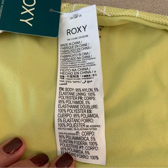 Roxy Women's Salty Shine High Leg Cheeky Bikini Bottom Size XXL - Picture 7 of 8